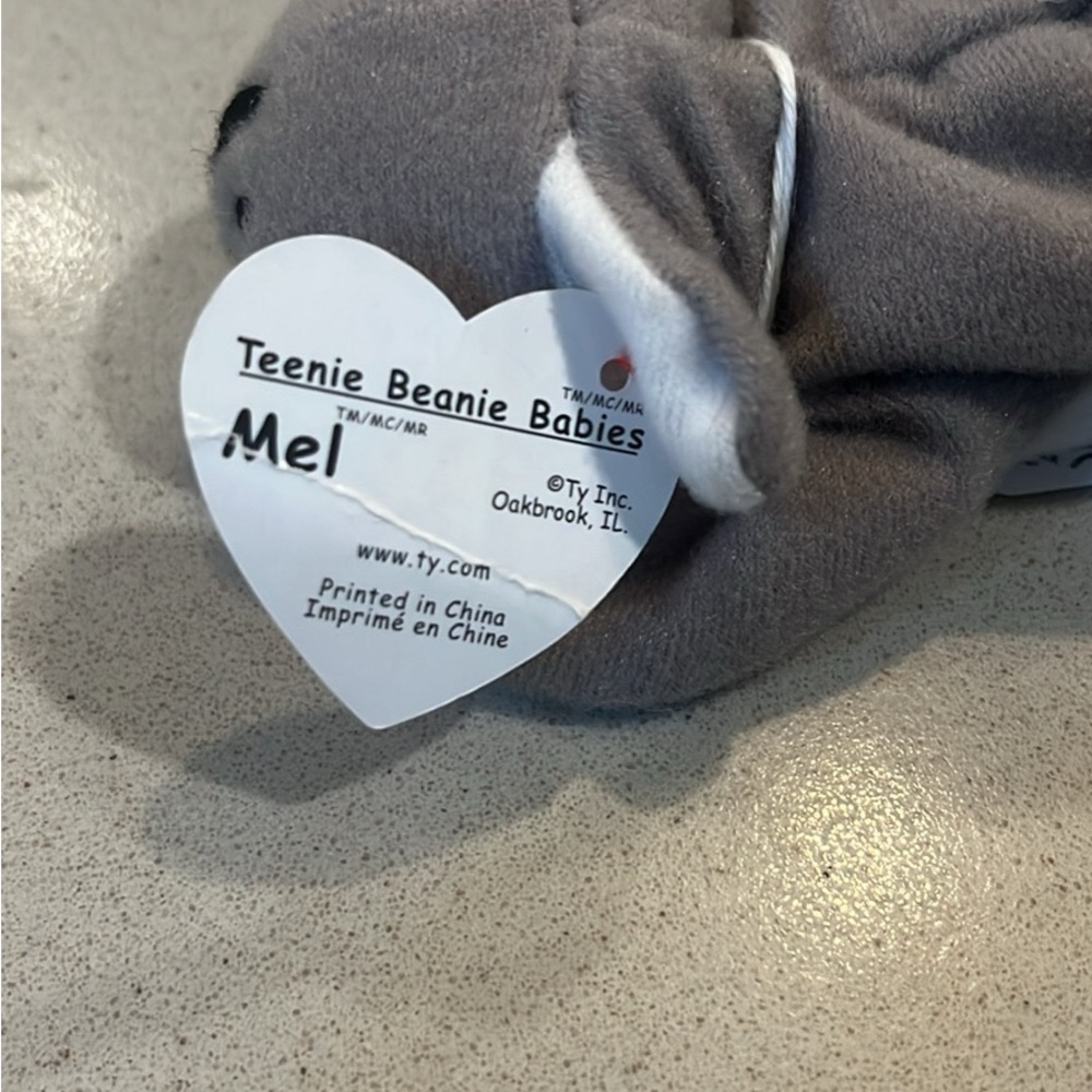 Ty Plush Toy in Soft Gray